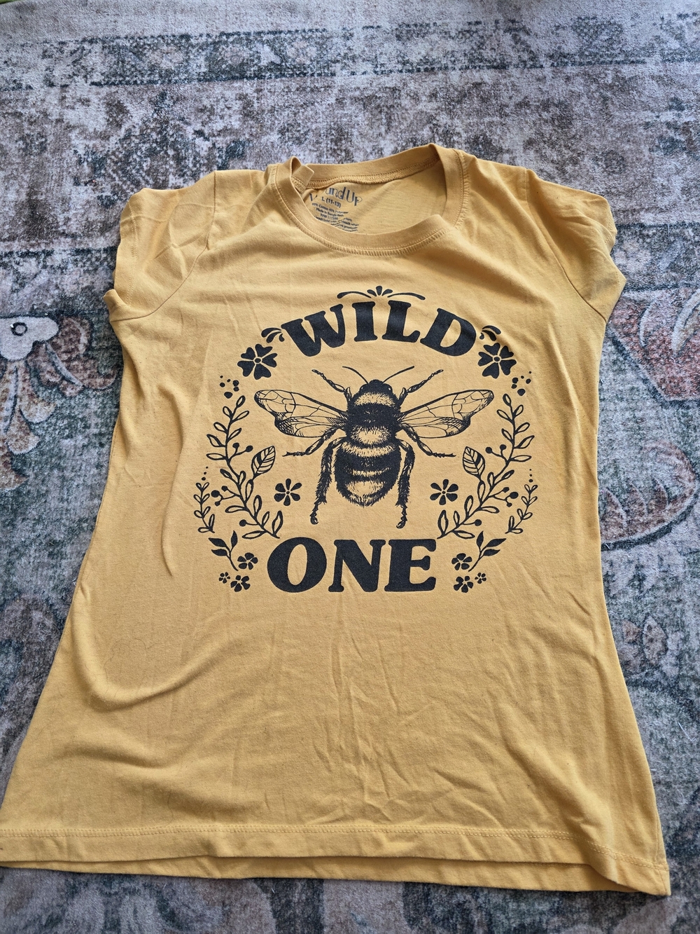 Wound Up Mustard Yellow 'Wild One' Bee Graphic Tee